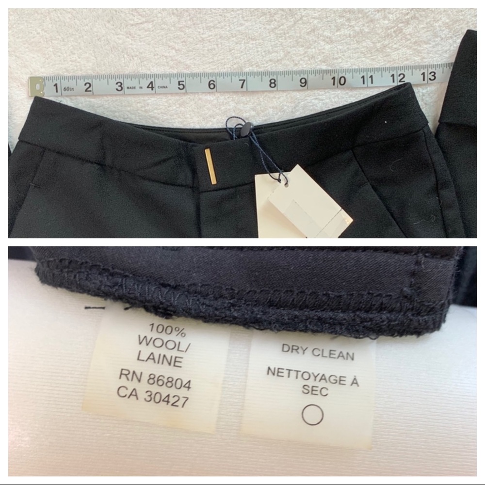 Magaschoni Black Wool Pants NEW Size 0 - Picture 4 of 7
